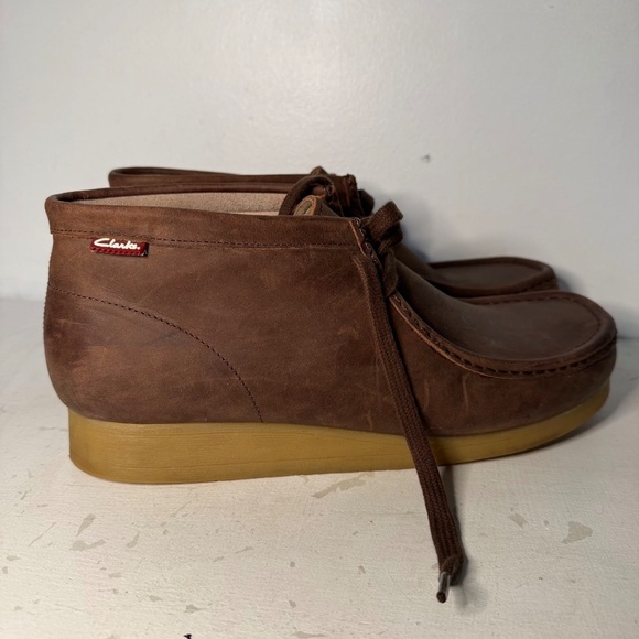 Clarks Originals Wallabee Brown Leather Crepe Sole Moccasin Boot Shoes Mens 12 main image 6